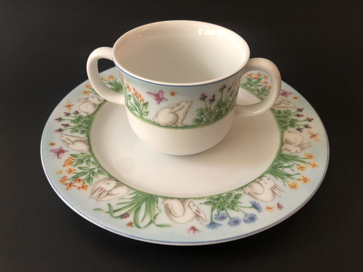 Tiffany & Co Tiffany Meadows Child's 2 pc Bunnies Porcelain Plate