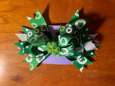 NWT St. Patricks Day Shamrock Hair clip bow from Claire's