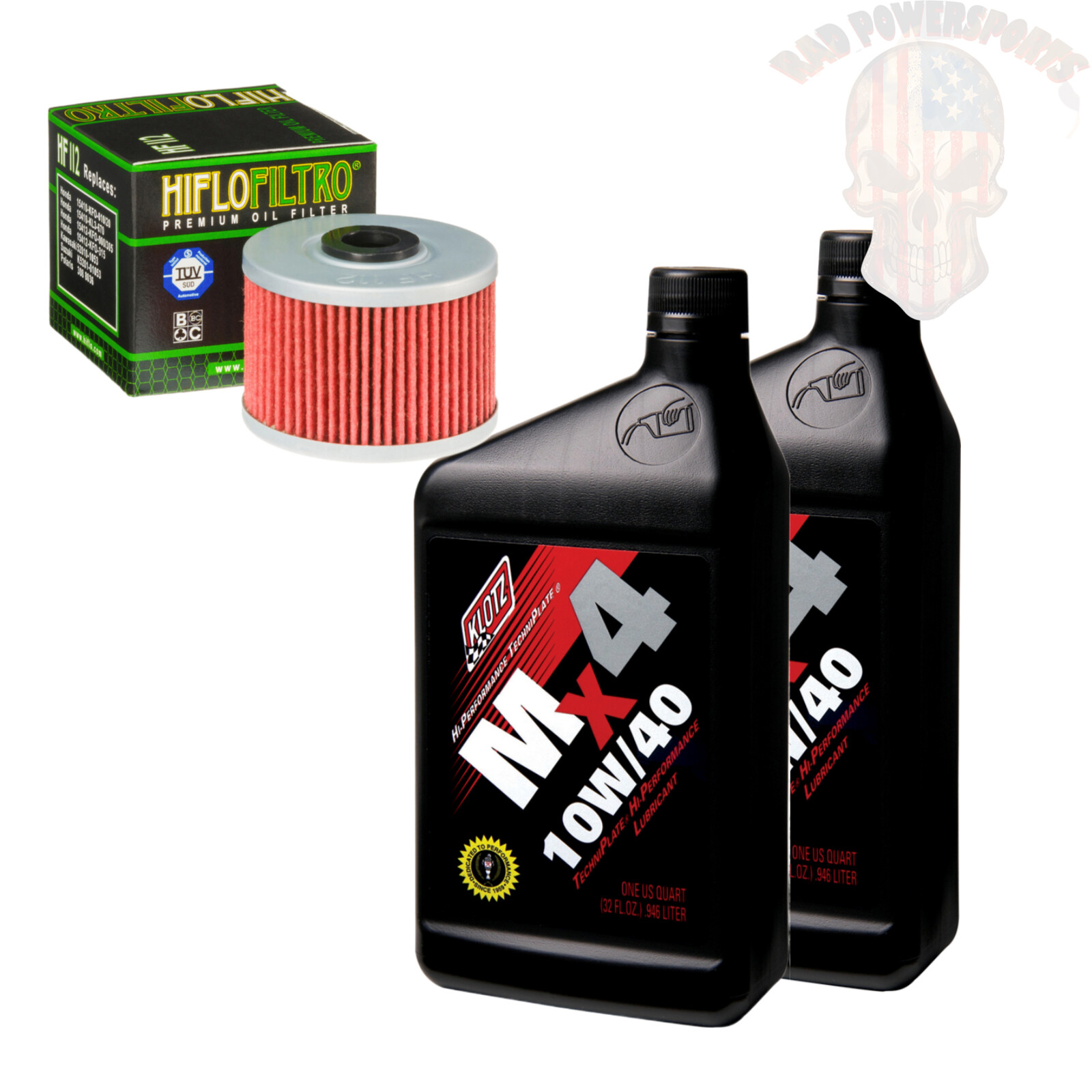 Oil Change Kit For 2011 Kawasaki KFX 450R Klotz MX4 Techniplate 10W40