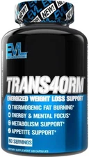 EVLution Nutrition Trans4orm Energized Weight Loss Support Supplement 120 Caps
