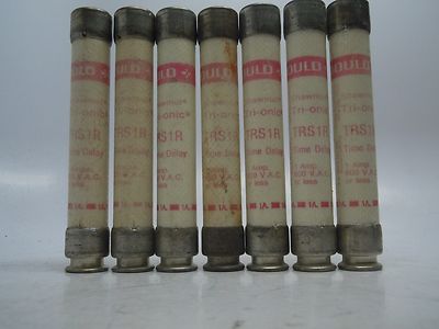 Lot of 7 Tri-onic TRS1R Time-delay 1 Amp Fuse TRS-1-R