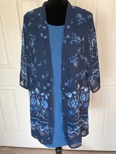 NWT!! Woman’s Blue Knit works 2 Pc Dress, $52, Size XS/S /Children’s 16.5