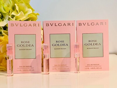 3 Bvlgari Rose Goldea Blossom Delight 0.05 oz EDP Sampler Perfume