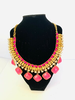 Bohemian Chunky Chain Bib Necklace - Fashion Statement Pendant Choker For Women