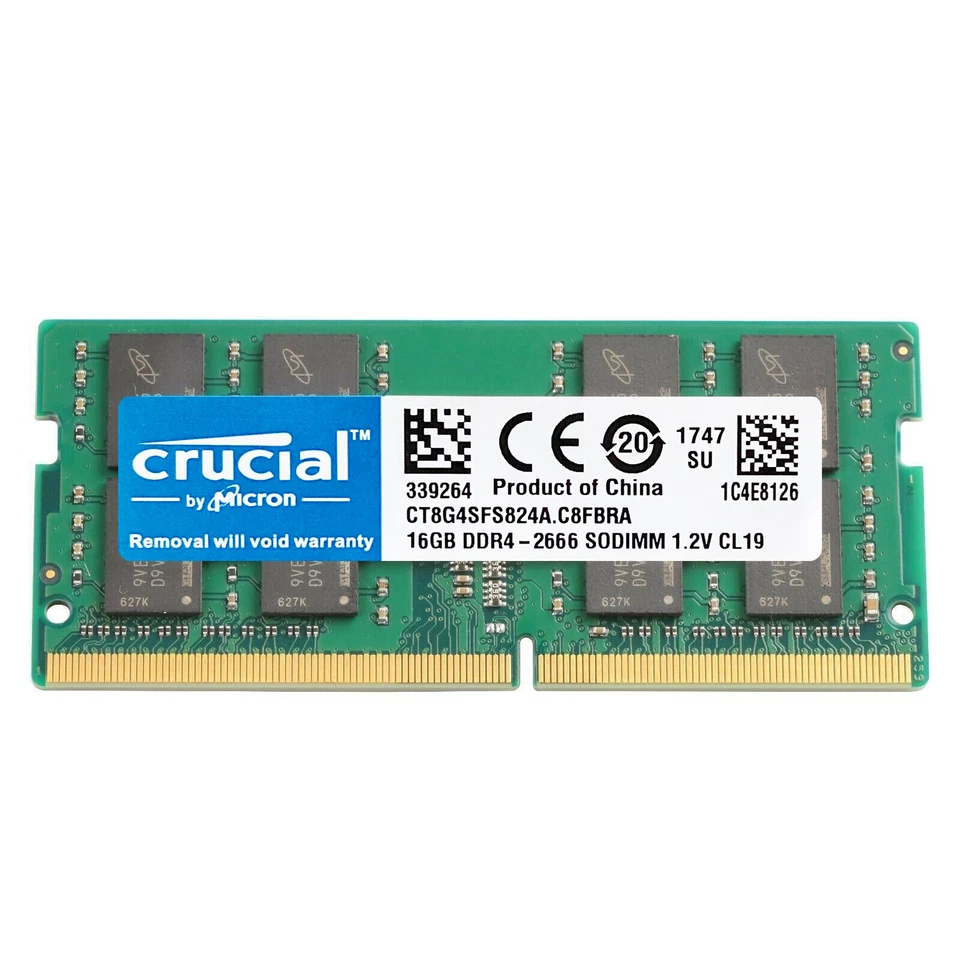 CRUCIAL DDR4 16GB 2666 PC4-21300 Laptop 260-Pin SODIMM Notebook Memory RAM 1X16 - Image 2 of 4