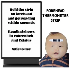 Baby Infant Toddler Kid Child Forehead Thermometer Fever Reusable Strips