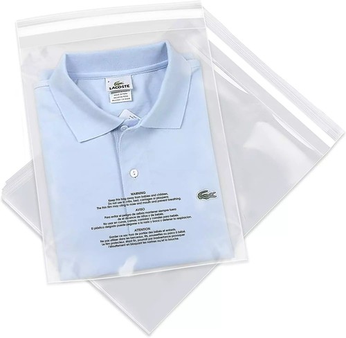 Clear Poly Bags 12x18 Inch - Self-Seal with Suffocation Warning, 94 Count - Picture 3 of 3