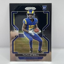 2021 Panini Prizm Football Tutu Atwell Base RC #350 Los Angeles Rams