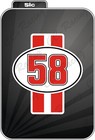 1 adesivo SIC 58 Simoncelli rosso 42 x 36 mm small