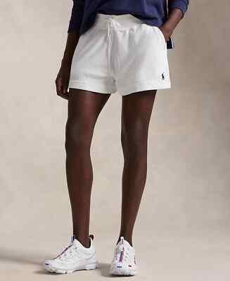 Polo Ralph Lauren Women's Team USA Terry Drawstring Shorts, White, S