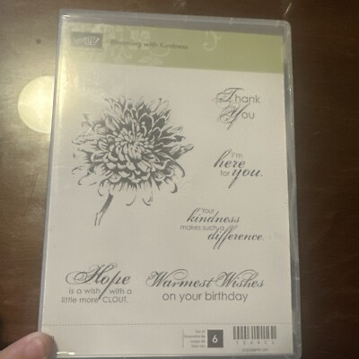 Stampin' UP! BLOOMING WITH KINDNESS Stamp Set Chrysanthemum Hope Thank You