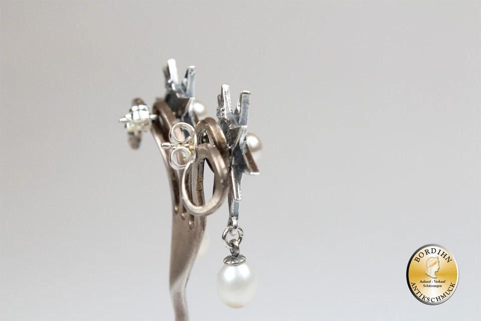 Orecchini; Argento Sterling,Perline,Strass,Stelle - Immagine 2 di 4