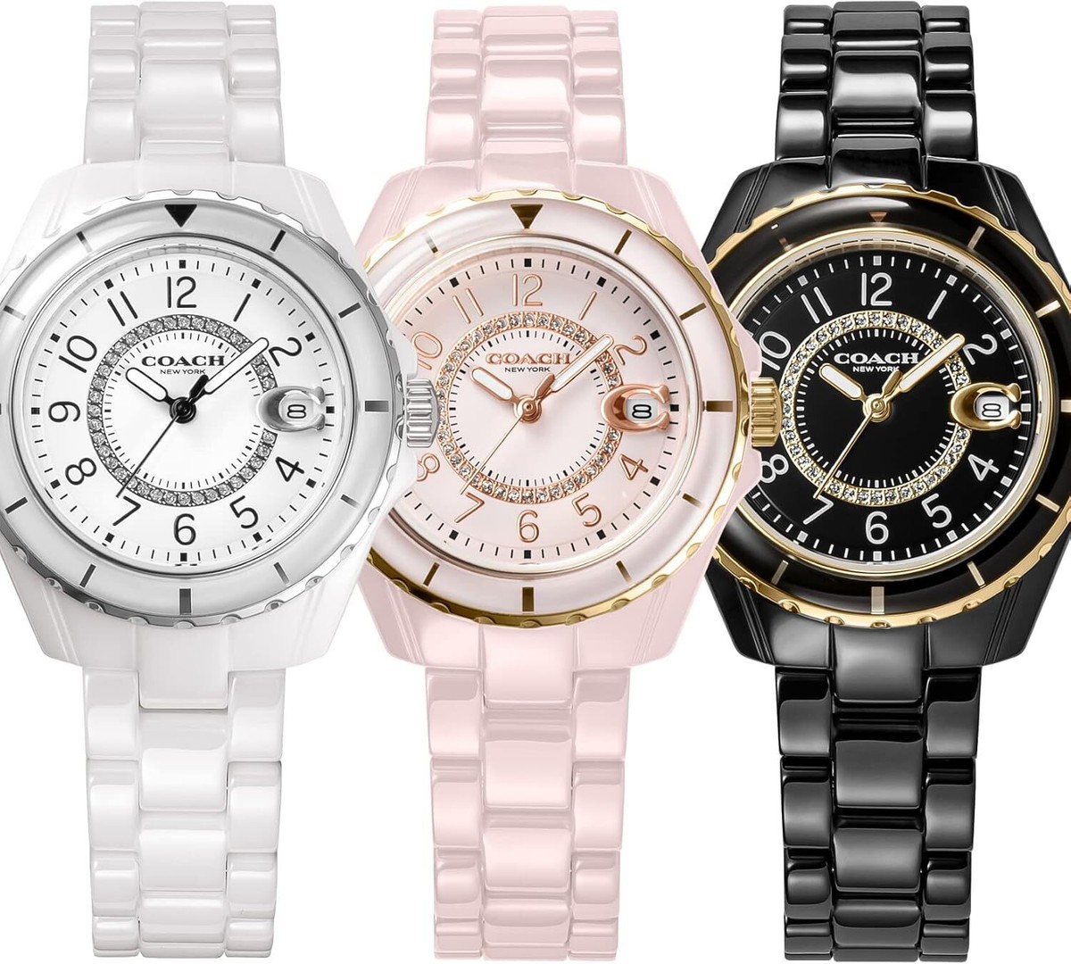 Coach Watch Preston Ceramic 33mm 14503462 Women's White | eBay