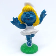 Smurfs Ballerina Smurfette 20098 Ballet Vintage Peyo PVC Figurine 1978 Hong Kong