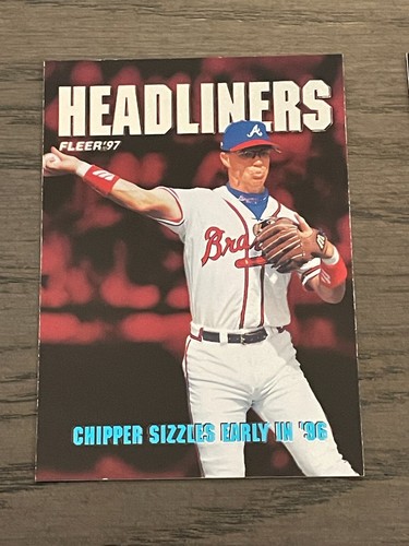 1997 Fleer Headliners Chipper Jones #10 Atlanta Braves
