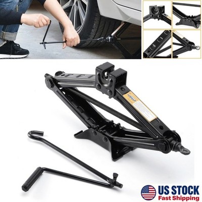 2 Ton (4409 lbs) Scissor Jack for Car Universal Spare Tire Changing Repair Kit