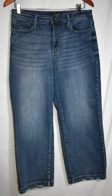 Judy Blue Wide Leg Jeans Size 9/29 Dark Wash High Rise Comfortable Stretch