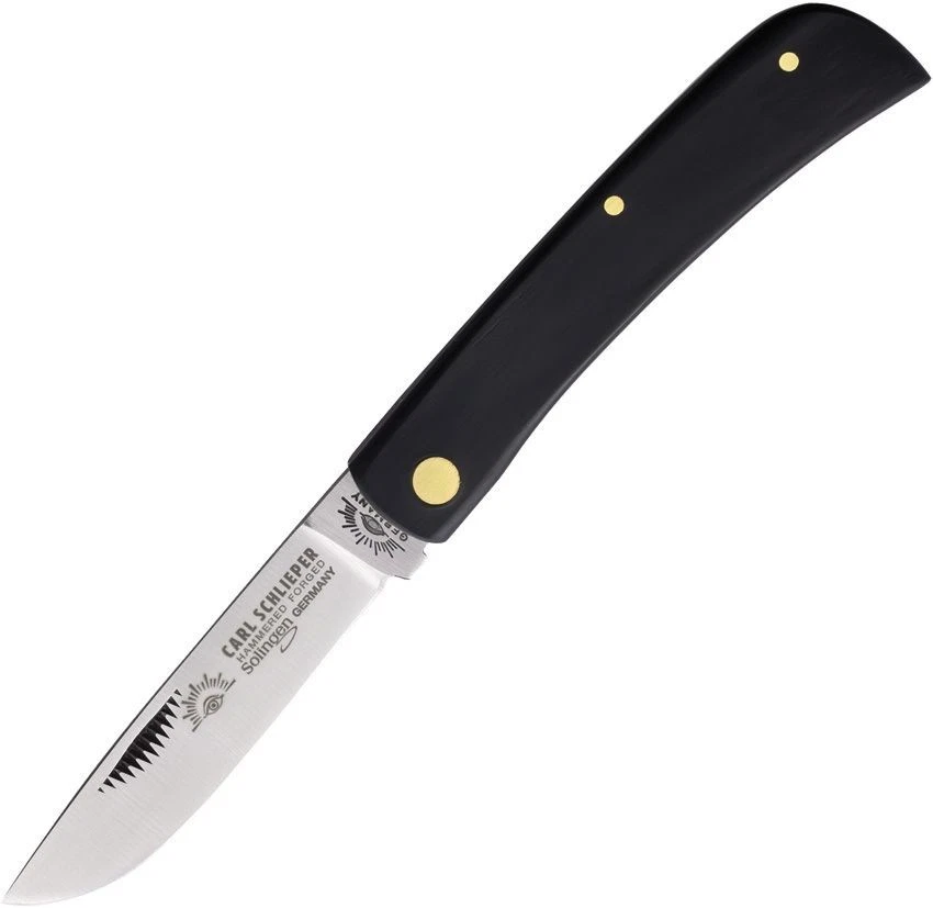 German Eye Clodbuster Jr Folding Knife Stainless Blade Black Synthetic Handle - Image 2 of 4