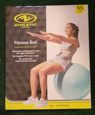 Yoga / Fitness 55 cm Ball with Air Pump by Athletic Works NEW IN BOX
