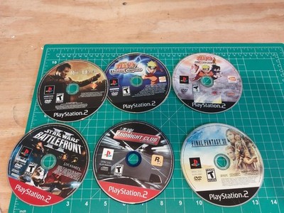 Sony PS2 Disc Only Lot Naruto Uzumaki Chronicles Ultimate Ninja FF12 SW BF2