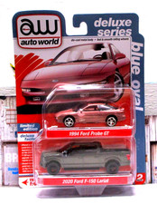 Auto World Deluxe Series Blue Oval 2-Pack Ford F-150 Lariat  Ford Probe GT