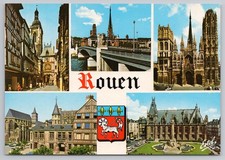 Historic Landmarks in Rouen Seine Maritime France c1970s Postcard