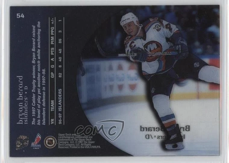 1997-98 Upper Deck Ice Phenoms Parallel Bryan Berard #54 - Image 2 of 2