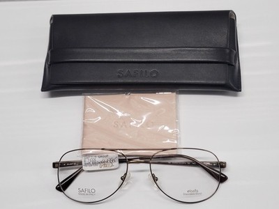 Safilo Elasta 7115 Eyeglass Frames 58-18-150 Brown Aviator Steel Made in Italy