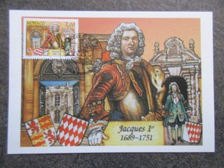 MONACO carte FDC 1er jour JACQUES 1er en 1997 lot ON225