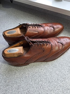Allen Edmonds McClain 12 D Brown Leather Wingtip Oxford Shoes Lace Up Preppy Allen Edmond Mens 14 A Brown Leather McAllister Wing Tip  main image 3