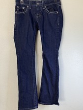 Miss Me Jeans Womens Blue Denim Bootcut With Rhinestones 26x31