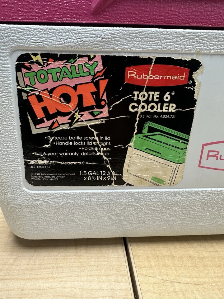 Enfriador Rubbermaid de 1,5 galones vintage rosa intenso edición de coleccionista Foto 2 de 4