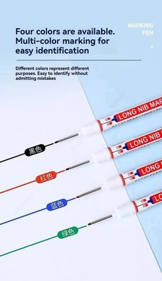 4Pcs/Set 20mm Deep Hole Long Nib Head Markers For Metal.