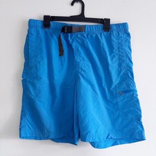 Columbia Omnishade Men's L Blue Nylon Outdoor Recreation Hiking Shorts 9" inseam