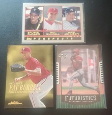 Pat Burrell Prospects + 2 Others Philadelphia Phillies MLB 3 Card Lot