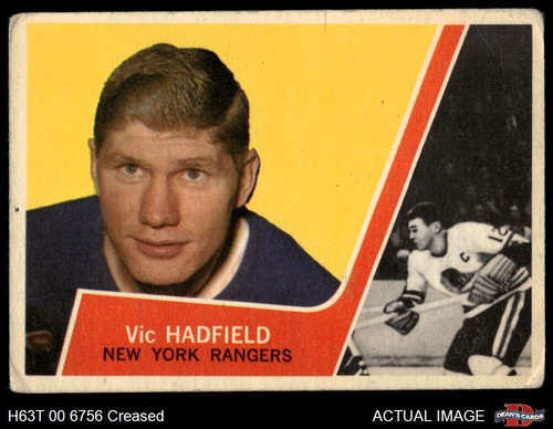 Vic Hadfield #54 1963 Topps card
