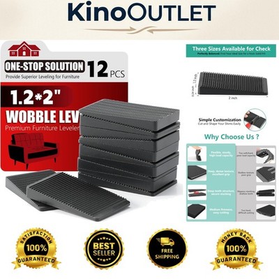 Precision-Engineered Furniture Levelers: 12 Rubber Shims for Stable Furniture