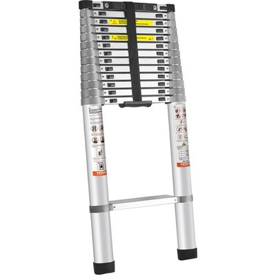 VEVOR Telescoping Ladder, 18.5 FT Aluminum One-button Retraction Collapsible Ext
