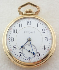 ANTIQUE 18s ELGIN GRADE 214 VERITAS 23 JEWEL 23J 10k RGP CASE POCKET WATCH