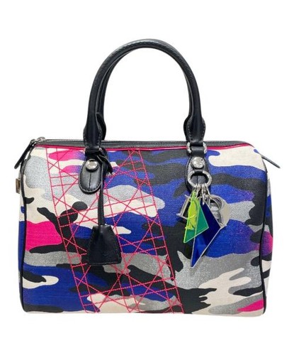 Christian Dior Camouflage Mini Boston Bag Multi Canvas Used From Japan