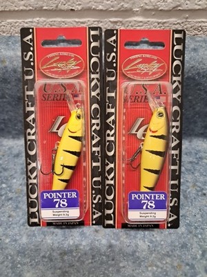 2 LUCKY CRAFT Pointer 78 OGs 3/8oz 78mm 4-5' Luckycraft Suspending Jerkbait Rare