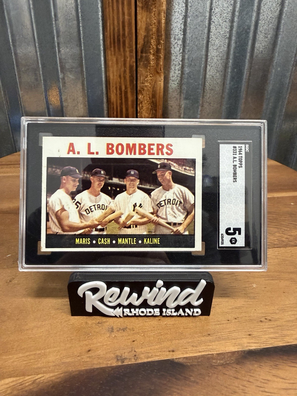 Topps 1964 #331 A.L. Bombers Maris Mantle Cash Kaline SGC 5 Graded