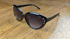 Juicy Couture Women's Cat Eye Sunglasses Black Rhinestone