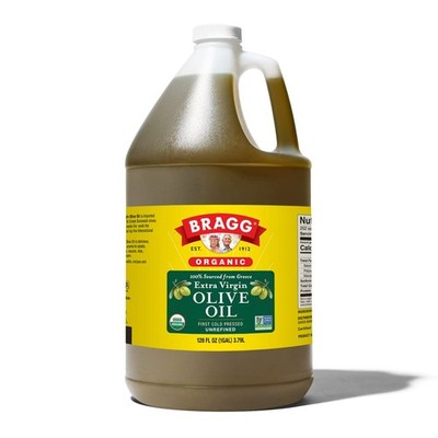 Organic Extra Virgin Olive Oil Bulk 128fl oz with Organic Greek Koroneiki Olives