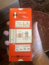 Vintage Heli-Coil Products Mite Corp Slide Chart Perrygraf, UNC, Made in USA