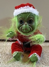 GRINCH BABY How The Grinch Stole Christmas Doll Green DIABOLICALLY CUTE