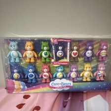 Care Bears Collector Set 12 Figurines Boxed Small Plastic Bears Cheer/Wish/Share