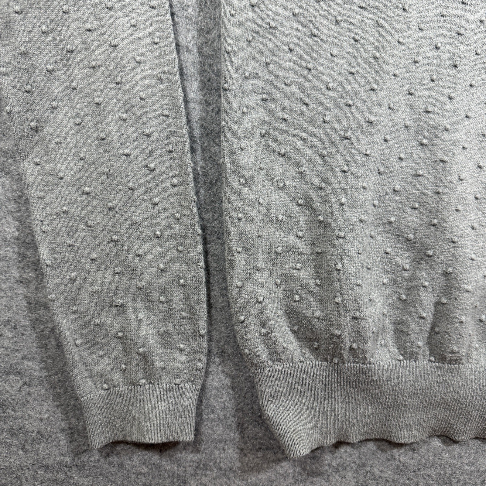 Banana Republic Cashmere Blend Sweater Womens S Gray Dotted Textured Preppy Knit thumbnail 10