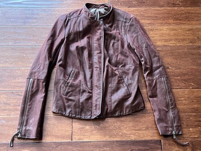 Free People Purple Women's 12 Full Zip Sleeve 2 Pocket Vegan Suede Moto Jacket