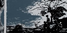 Luise Dewerny Woodblock Print Landscape Contemporary Art Print Graphic Unsigned